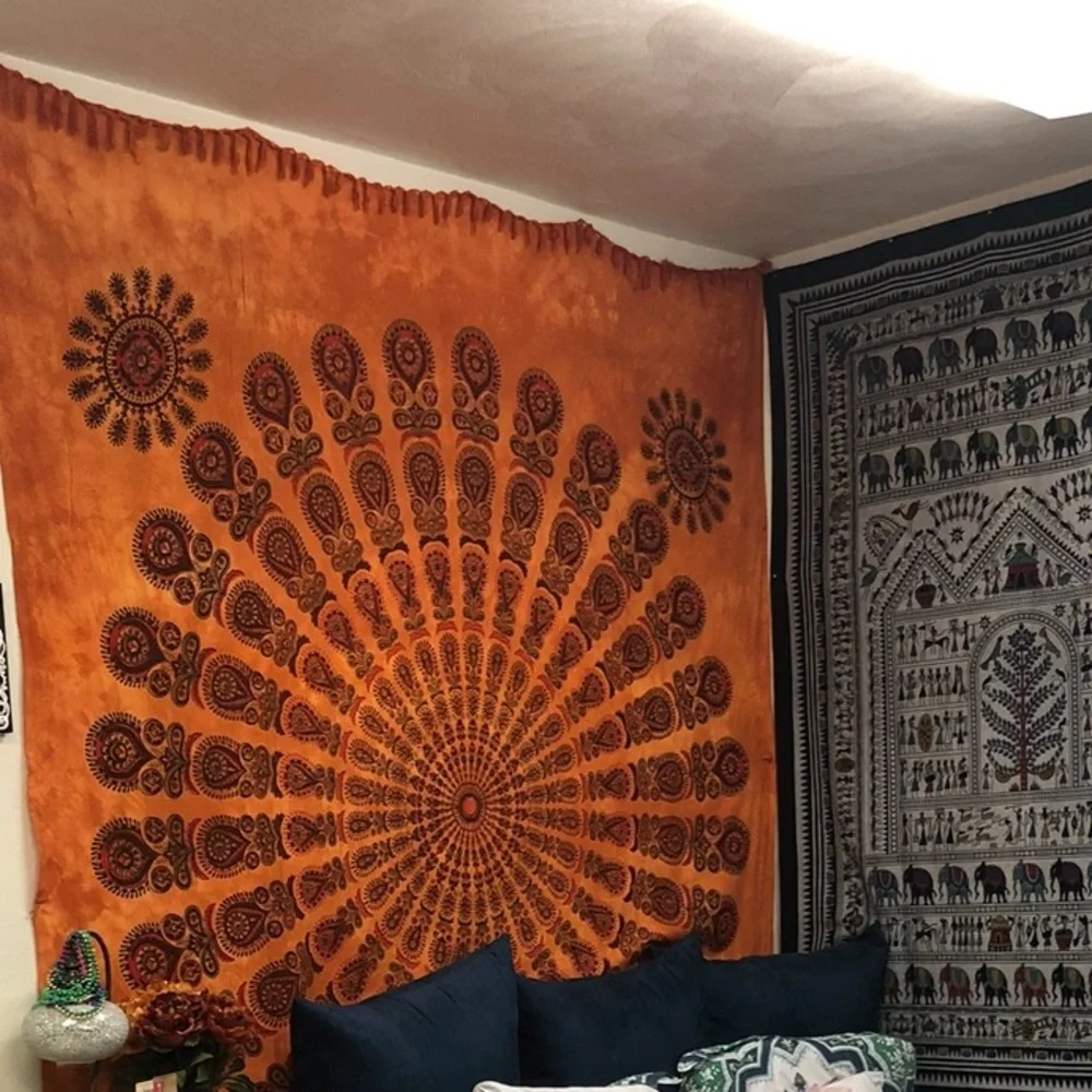 Orange tapestry